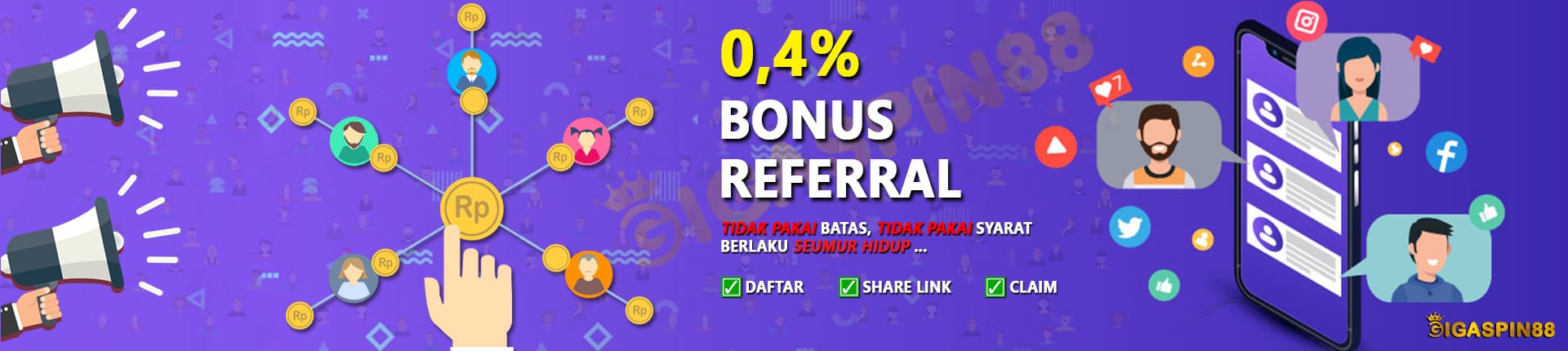 GIGASPIN88 Bonus Referral Slot Gacor Hari Ini Pasti Maxwin Jackpot